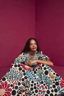 Farm Rio Mushroom Forest Organic Cotton Midi Dress -Farm Rio Dress Shop 304592 03