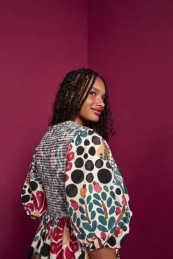 Farm Rio Mushroom Forest Organic Cotton Midi Dress -Farm Rio Dress Shop 304592 05