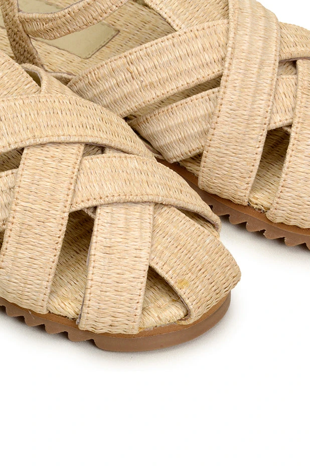 SYNTHETIC RAFFIA ZIGZAG SANDAL 4 SYNTHETIC RAFFIA ZIGZAG SANDAL - Image 2
