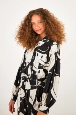 Farm Rio Black & White Smiley® Jumpsuit 10 Farm Rio Black & White Smiley® Jumpsuit -Farm Rio Dress Shop 305146 03