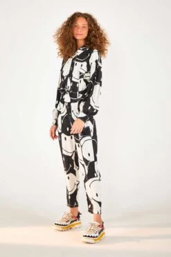 Farm Rio Black & White Smiley® Jumpsuit 11 Farm Rio Black & White Smiley® Jumpsuit -Farm Rio Dress Shop 305146 04