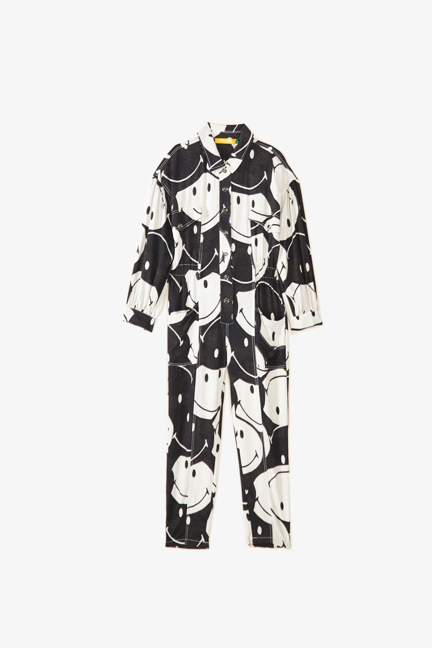 Farm Rio Black & White Smiley® Jumpsuit 8 Farm Rio Black & White Smiley® Jumpsuit - Image 6