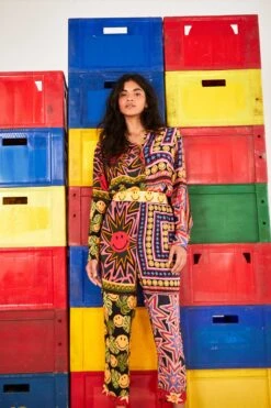 Farm Rio Patchwork Tapestry Smiley® Pants -Farm Rio Dress Shop 305163 05