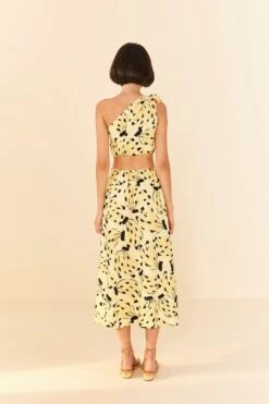 Farm Rio Yellow Bossa Banana Knot Midi Dress -Farm Rio Dress Shop 305266 04