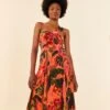 Orange Blooming Garden Maxi Dress -Farm Rio Dress Shop 305268 01