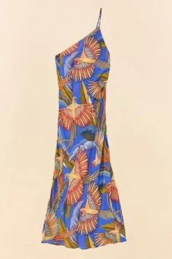 Farm Rio Blue Macaw Flight Lenzing™ Ecovero™ Viscose Midi Dress -Farm Rio Dress Shop 305297 06