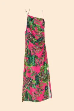 Farm Rio Pink Leaves Midi Dress -Farm Rio Dress Shop 305298 06