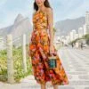 Farm Rio Lilac Mango Macaws Midi Dress 1 Farm Rio Lilac Mango Macaws Midi Dress -Farm Rio Dress Shop 305347 01