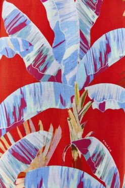 Farm Rio Red Sweet Jungle Cut Out Midi Dress -Farm Rio Dress Shop 305349 05