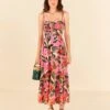 Pink Leopard Forest Midi Dress -Farm Rio Dress Shop 305796 01