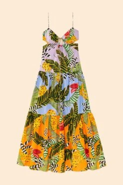 Farm Rio Mixed Striped Bananas Maxi Dress -Farm Rio Dress Shop 305797 08