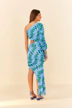 Farm Rio Green Copacabana Asymmetrical Midi Dress -Farm Rio Dress Shop 306071 03