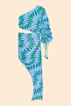 Farm Rio Green Copacabana Asymmetrical Midi Dress -Farm Rio Dress Shop 306071 06