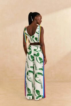 Farm Rio Off-White Rainbow Toucans Pants 10 Farm Rio Off-White Rainbow Toucans Pants -Farm Rio Dress Shop 306073 04