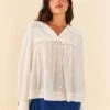 Farm Rio Off-White 3D Flowers Blouse 1 Farm Rio Off-White 3D Flowers Blouse -Farm Rio Dress Shop 306074 01