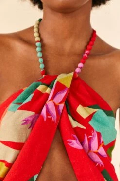 Farm Rio Red Heliconia Crop Top -Farm Rio Dress Shop 306084 04