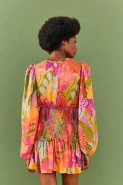 Farm Rio Sweet Forest Long Sleeve Mini Dress -Farm Rio Dress Shop 306085 03