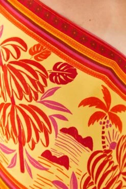 Farm Rio Forest Mixed Scarves Lenzing™ Ecovero™ Viscose Crop Top -Farm Rio Dress Shop 306093 05