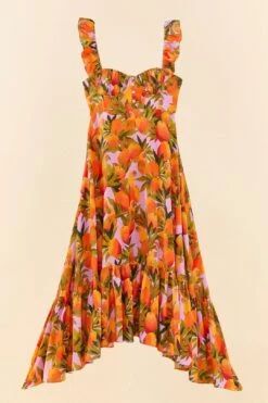 Lilac Mango Macaws Maxi Dress -Farm Rio Dress Shop 306095 06