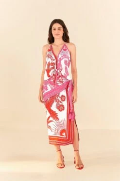 Farm Rio Tropical Dream Lenzing™ Ecovero™ ViscoseMidi Skirt