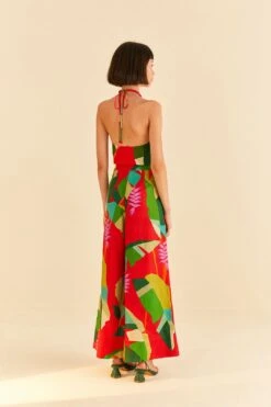 Farm Rio Red Heliconia Pants -Farm Rio Dress Shop 306100 04