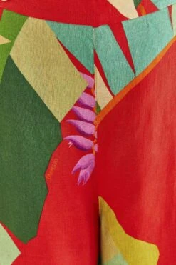 Farm Rio Red Heliconia Pants -Farm Rio Dress Shop 306100 05