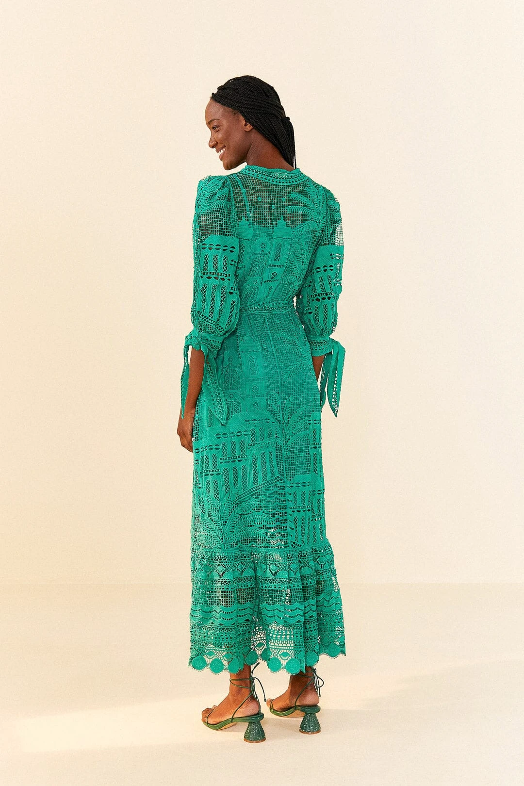 Farm Rio Green Morada Boa Guipure Dress 6 Farm Rio Green Morada Boa Guipure Dress - Image 4