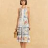 Farm Rio Grandma Gift Embroidered Midi Dress -Farm Rio Dress Shop 306112 01