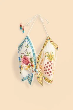 Farm Rio Grandma Gift Embroidered Halter Blouse -Farm Rio Dress Shop 306113 06