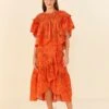 Farm Rio Orange Palm Tree Richelieu Midi Skirt 1 Farm Rio Orange Palm Tree Richelieu Midi Skirt -Farm Rio Dress Shop 306124 01