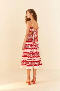 Farm Rio Off-White Rio Tiles Midi Skirt -Farm Rio Dress Shop 306126 03