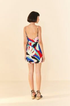 Farm Rio Colorful Monstera Mini Dress 11 Farm Rio Colorful Monstera Mini Dress -Farm Rio Dress Shop 306137 03