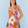 Farm Rio Pink Full Garden Mini Dress -Farm Rio Dress Shop 306138 01