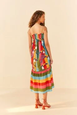 Farm Rio Wonderful Toucans Organic Cotton Midi Dress -Farm Rio Dress Shop 306145 04