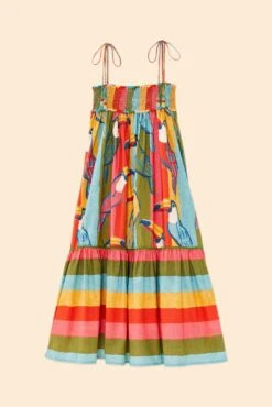 Farm Rio Wonderful Toucans Organic Cotton Midi Dress -Farm Rio Dress Shop 306145 06