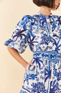 Farm Rio Sweet Rio Puff Sleeve Mini Dress -Farm Rio Dress Shop 306149 03