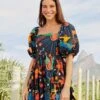 Farm Rio Zodiac Organic Cotton Mini Dress