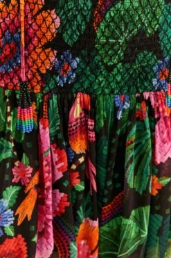 Farm Rio Black Blooming Garden Mini Dress -Farm Rio Dress Shop 306153 05