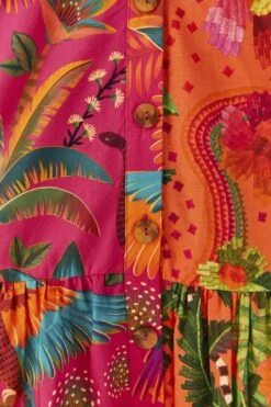 Farm Rio Mixed Warm Prints Organic Cotton Mini Dress -Farm Rio Dress Shop 306155 05