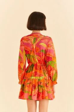 Farm Rio Orange Ombre Forest Mini Dress -Farm Rio Dress Shop 306156 04