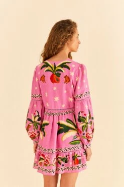 Farm Rio Pink Leopard Forest Mini Dress 11 Farm Rio Pink Leopard Forest Mini Dress -Farm Rio Dress Shop 306160 04