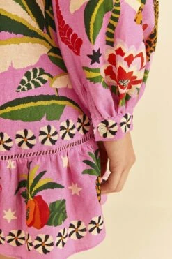 Farm Rio Pink Leopard Forest Mini Dress 12 Farm Rio Pink Leopard Forest Mini Dress -Farm Rio Dress Shop 306160 05