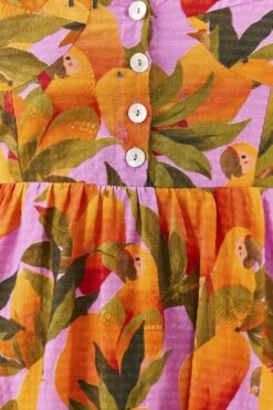 Farm Rio Lilac Mango Macaws Mini Dress -Farm Rio Dress Shop 306166 04