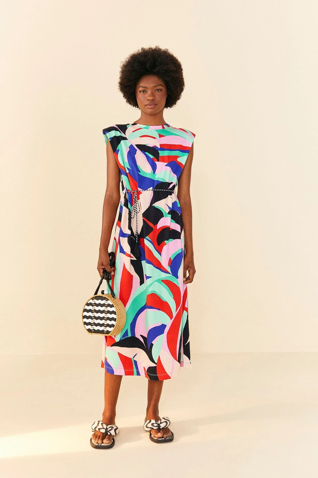 Farm Rio Colorful Monstera Organic Cotton T-Shirt Dress 3 Farm Rio Colorful Monstera Organic Cotton T-Shirt Dress