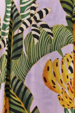 Mixed Striped Bananas Maxi Wrap Dress -Farm Rio Dress Shop 306207 05