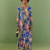 Farm Rio Blue Macaw Flight Maxi Dress -Farm Rio Dress Shop 306211 01