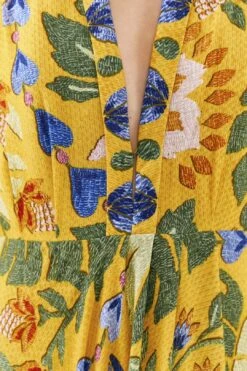 Farm Rio Yellow Summer Garden Maxi Dress -Farm Rio Dress Shop 306212 04