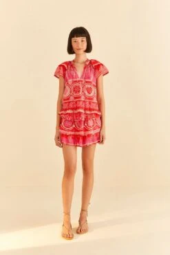 Farm Rio Red Summer Sunrise Blouse -Farm Rio Dress Shop 306223 03