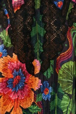 Farm Rio Black Blooming Garden Blouse -Farm Rio Dress Shop 306231 05