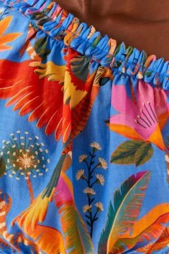 Farm Rio Blue Macaw Party Blouse 12 Farm Rio Blue Macaw Party Blouse -Farm Rio Dress Shop 306238 05